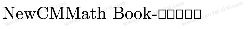 NewCMMath Book字体转换